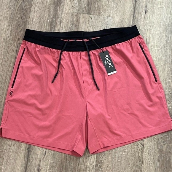 NWT Rhone XXL 7” Mako Unlined Tech Short Anti-Odor Salmon Athletic Shorts - Picture 1 of 8